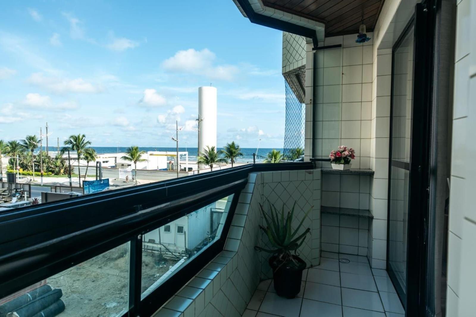 Frente Vista Mar Com Varanda Wi Fi 300Mbps E 10M Da Praia Da Tupi - Estacionamento Gratuito Praia Grande  Bagian luar foto