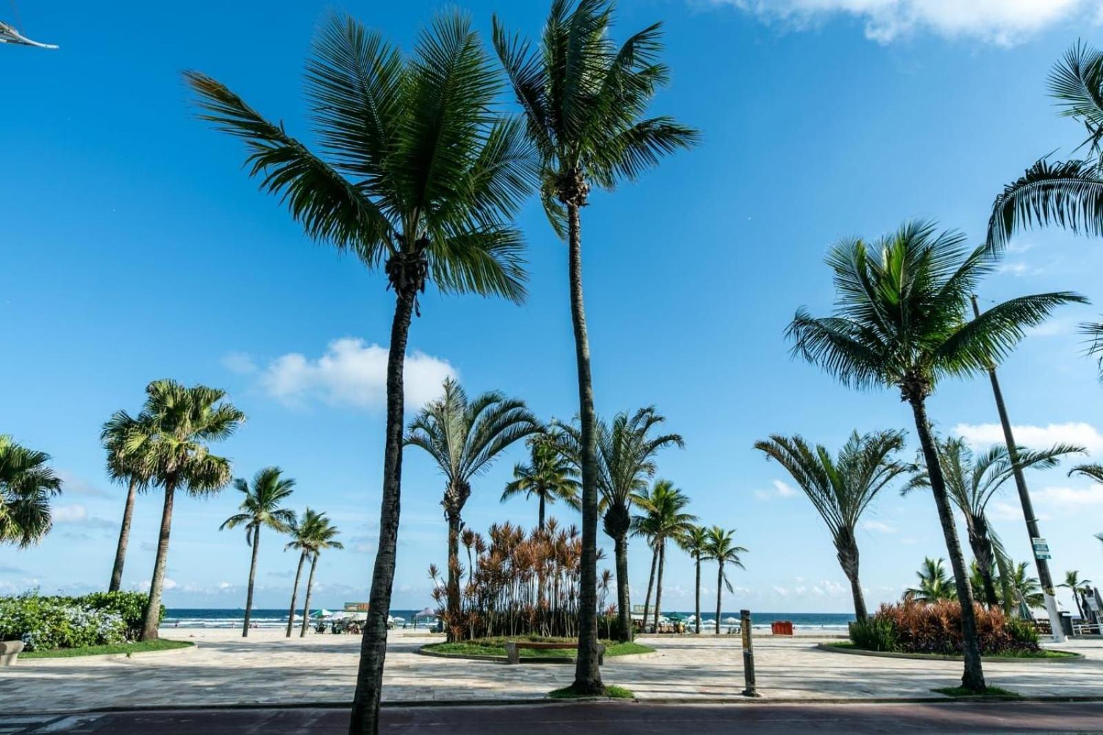 Frente Vista Mar Com Varanda Wi Fi 300Mbps E 10M Da Praia Da Tupi - Estacionamento Gratuito Praia Grande  Bagian luar foto