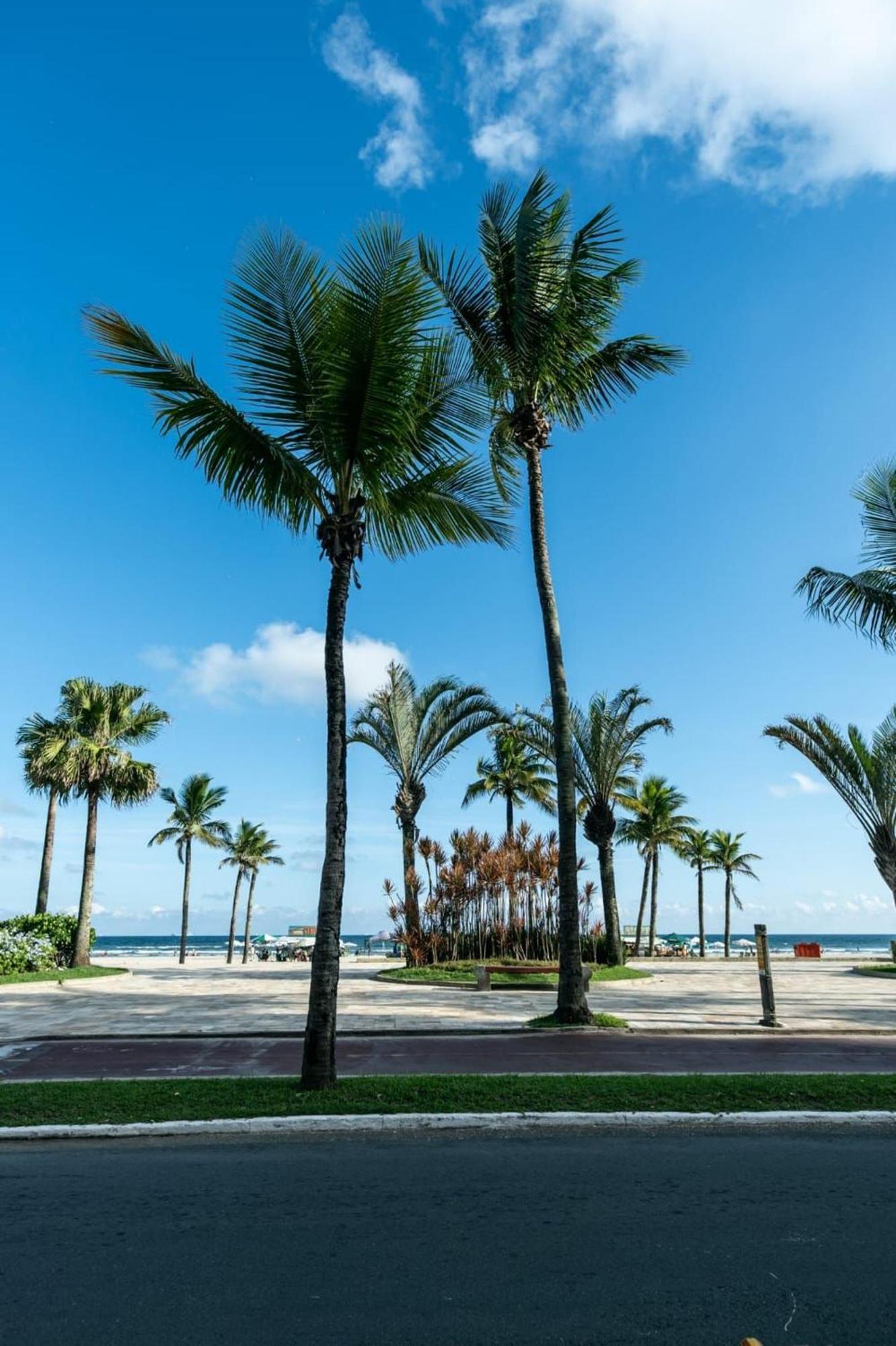 Frente Vista Mar Com Varanda Wi Fi 300Mbps E 10M Da Praia Da Tupi - Estacionamento Gratuito Praia Grande  Bagian luar foto