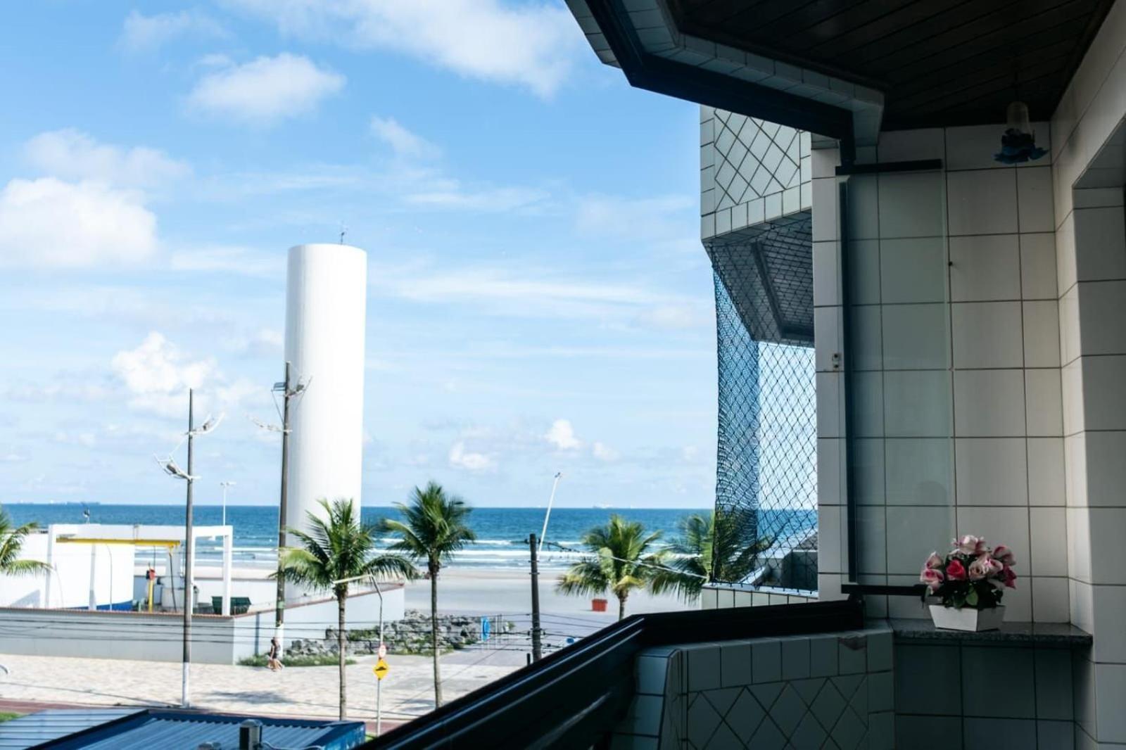 Frente Vista Mar Com Varanda Wi Fi 300Mbps E 10M Da Praia Da Tupi - Estacionamento Gratuito Praia Grande  Bagian luar foto